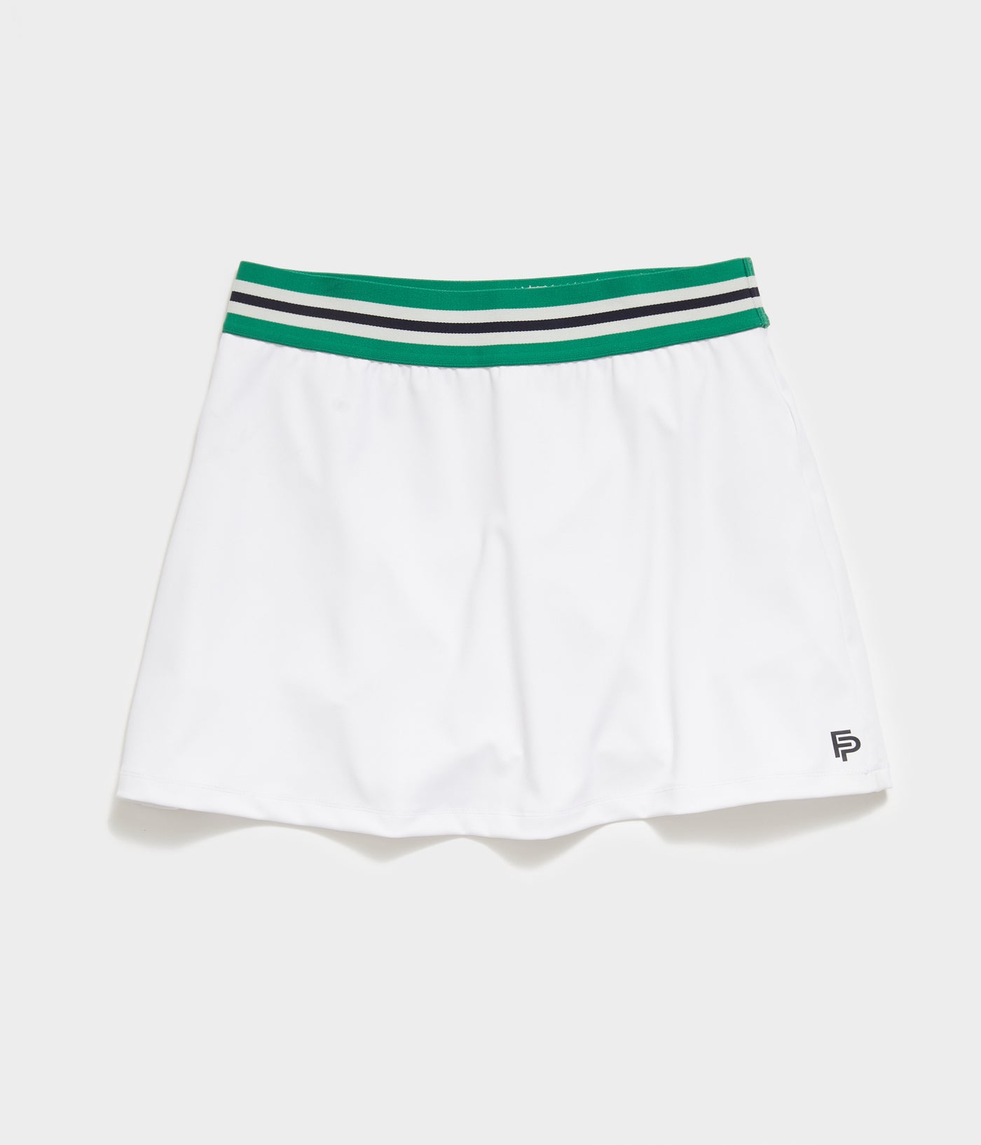 Women's Striped White Tennis Skirt by Flint Park