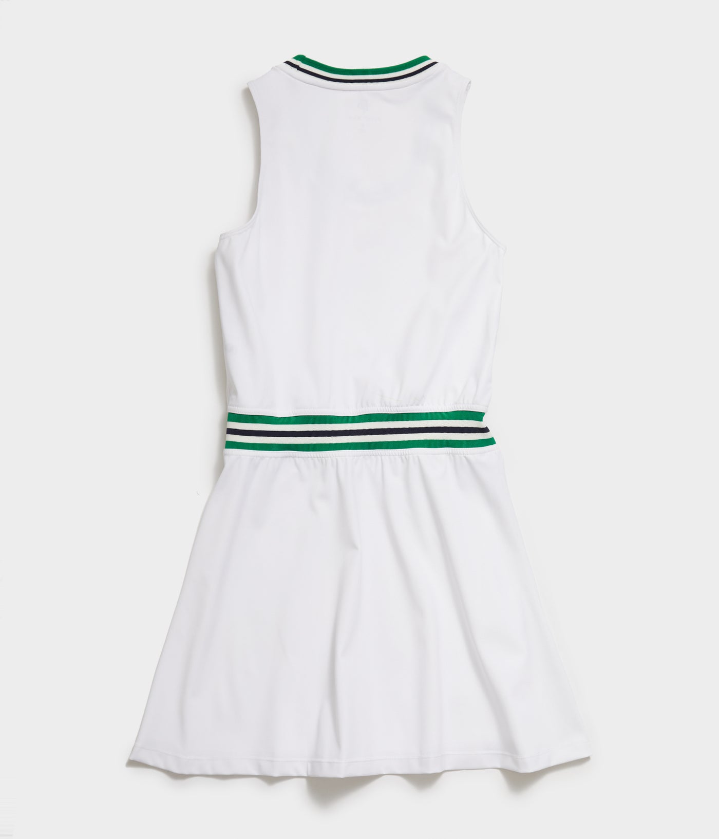 Women's Green Striped White Tennis Dress