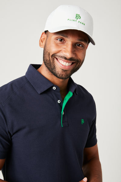Men's Short Sleeve Tipped Match Polo in Navy