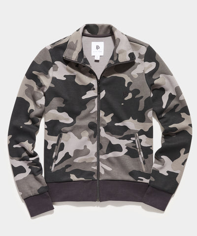 Women's Court Tennis Zip-up Jacket Black Camo Camouflage