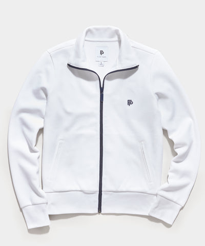 Women's Court Tennis Zip-up Jacket in White by Flint Park