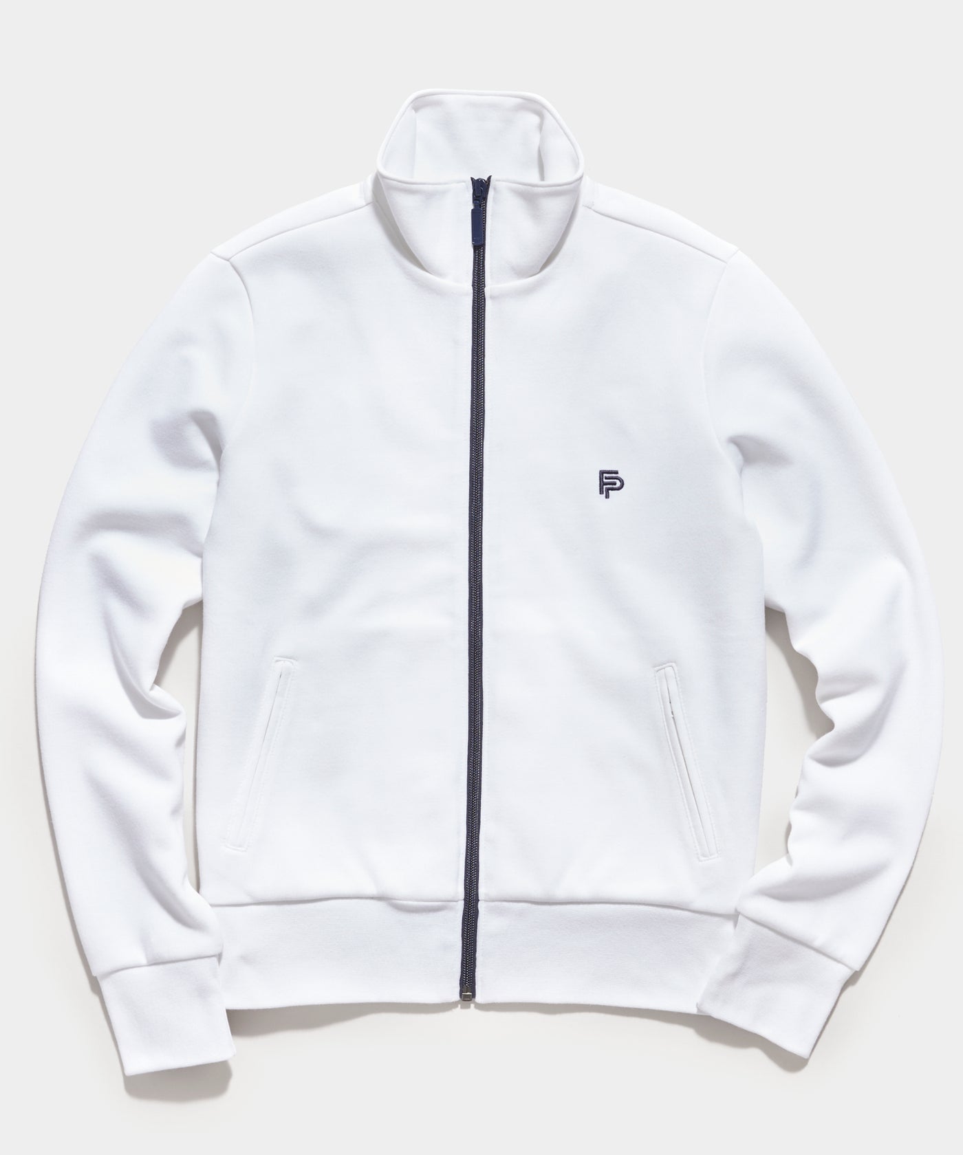Women's Court Tennis Zip-up Jacket in White by Flint Park