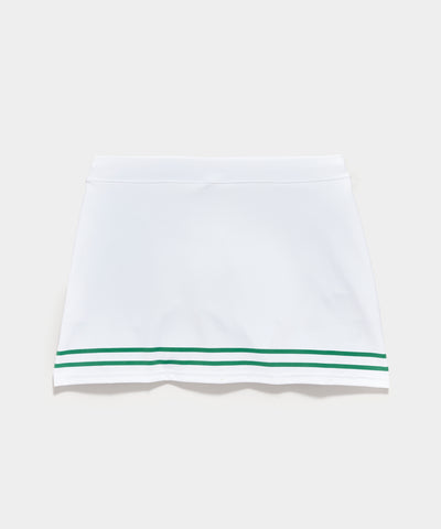 Women's Love Tennis Skirt with built in shorts in White and Kelly Green by Flint Park
