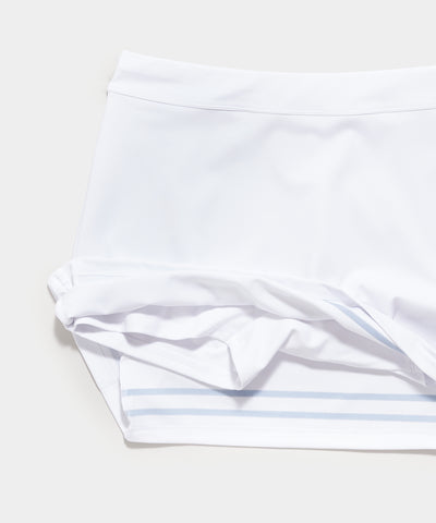 Women's Love Tennis Skirt in White and Navy by Flint Park