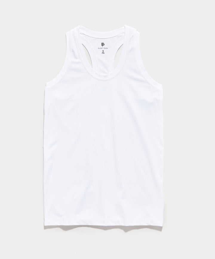 Women's Volley Tank White for Tennis & Pickelball